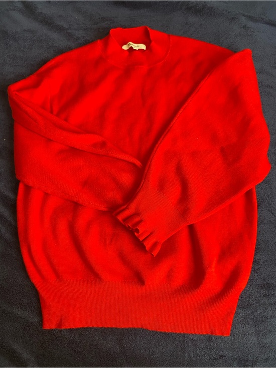Sweaters - Madewell Red Mock Neck Sweater Size Small NWOT